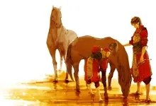 horses artwork ibuki satsuki 1920x1080 wallpaper Art HD Wallpaper